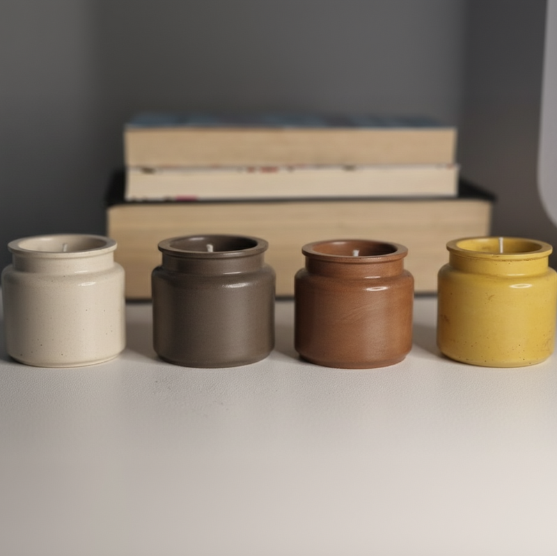 Set lumanari parfumate in vase ceramice Orbis mini