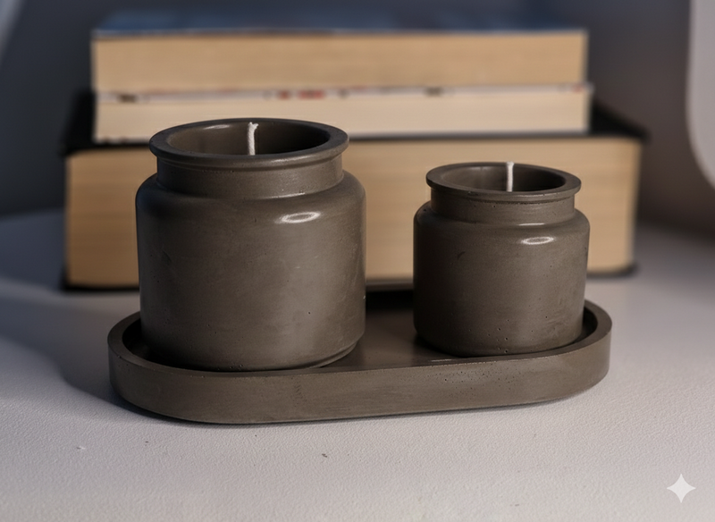 Set lumanari parfumate cu suport ceramic - ORBIS